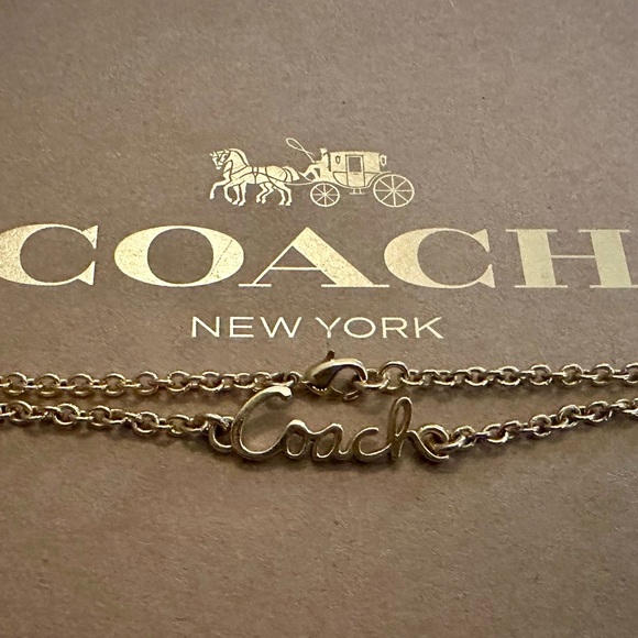 Coach Gold-tone Signature Cursive Script Bracelet 9” - Picture 5 of 7